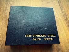 Image of 18-8 Stainless Steel Salco Series 4 Egg Cup Set and Spoon Made In England