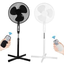Image of 16 Inch Oscillating Pedestal Fan with Remote Control Quiet Floor Fan 3 Speed