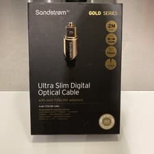 Image of Sandstrom AV Gold Series 2m Digital Optical Cable with mini-TOSLINK Adptrs - New