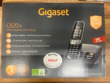 Image of Siemens Gigaset C620A Cordless Phone with Answering Machine Black
