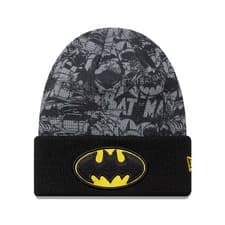 Image of New Era Cap Kid's DC Comics Batman Sketch Winter Knit Beanie Hat - 6-12 Yrs