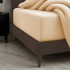 Image of Teddy Fleece Fitted Sheet Extra Deep Cosy Warm Luxury Bed Sheet Double King Size