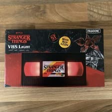 Image of Paladone Stranger Things VHS Tape Desk Light Netflix Red Glow USB/aaa batteries
