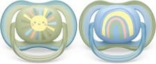 Image of Philips Avent Ultra Air Soother Twin Light Breathable for 0-6 months SCF085/58