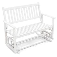 Image of 2-Person Garden Patio Glider Loveseat Chair Swing Rocking Bench w/Gentle Gliding