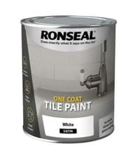 Image of One Coat Tile Paint Water Based Bathroom Kitchen Interior Mould Resistant 750ml