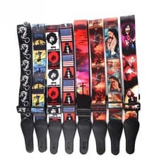 Image of Printed Guitar Strap Comfortable Crossbody Belt Fits Acoustic/ Electic/ Bass