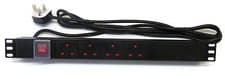Image of 19” 1U 4 Way Rack Mount Power Distribution Unit PDU For Data Lan Cabinet Switch