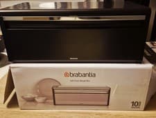Image of Brabantia Fall Front Bread Bin – Large Countertop Storage Box forMatt Black