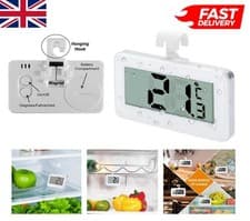Image of Digital LCD Fridge Freezer Waterproof Thermometer Battery Operated Hanging Hook