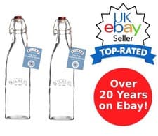 Image of Kilner Glass Bottle 0.55 Litre X 2