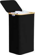 Image of Spaceaid Laundry Hamper with Lid, 110L Large Tall Clothes Basket Bin with Bamboo