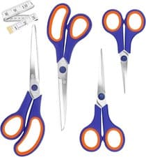 Image of 4Pcs Stainless Steel Scissor Set Soft Grip Household Kichen Office Diy Scissors