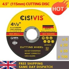 Image of 115mm ULTRA THIN 1mm METAL CUTTING BLADE DISC STEEL & STAINLESS ANGLE 20/50/100X