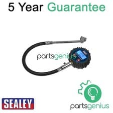 Image of Sealey Digital Tyre Pressure Gauge with Twin Push-On Connector TST003