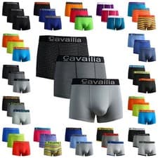 Image of Mens Boxer Shorts Designer Black Fashion Band Underwear Cotton Rich Pack 6-12