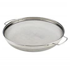 Image of Large Stainless Steel Flour Sieve Colander Strainer Extra Fine Mesh With Handles