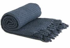 Image of 100% COTTON THROW BLANKET FOR SOFA CHAIR BED RUNNER HONEYCOMB WAFFLE SOFT LARGE