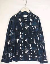 Image of Farah All Over Print Overshirt - Navy - Size M - RRP £90