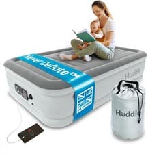 Image of Huddle Luxury Single Air Bed with Patented Dual Pump SlumberGuard Mattress