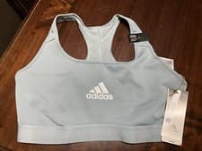 Image of Adidas PowerReact Training Medium-Support Sports Bra Blue Women Size 2XS C