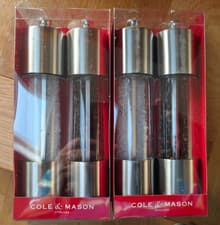 Image of Cole & Mason Everyday 200mm Salt & Pepper Mill Set Brand New In Box 2 BOXES