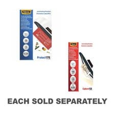 Image of Fellowes Laminating Pouches 100pk 54x86mm Advanced Level Document Protection