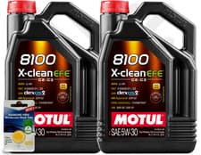 Image of Motul 8100 X-Clean EFE 5W-30 Engine Oil 10 Litre 10L (2 X 5L) + SCREENWASH TAB