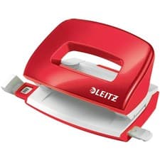 Image of Leitz 50601026 Red White Office Punch 10 Sheets 80 G M² Hole Puncher