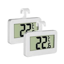 Image of Pack of 2 LCD Digital Fridge Freezer Thermometer Monitor with Hanging Hook and R