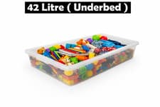Image of Plastic Storage Boxes With Clear Lids Home Office Kitchen Stackable Box UK Made