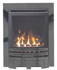 Image of GAS FIRE BLACK NICKEL GLOSS SLIDE SIDE CONTROL DEEP 4kw HIGH EFFICIENCY 86%