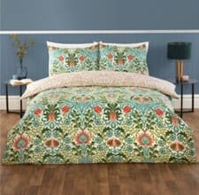 Image of Stunning Heritage Flora Multi duvet set. Fully Reversible! NON-IRON!