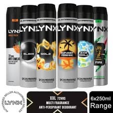 Image of Lynx XXL 72-Hour Sweat Protection Anti-Perspirant Deodorant 6x250ml
