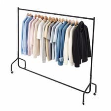 Image of NEW 6ft Garment Clothes Rail Super Heavy Duty All Metal Black