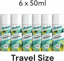 Image of Batiste Dry Shampoo 6 X 50ml - Travel Size - Original / Sensitve - BRAND NEW!