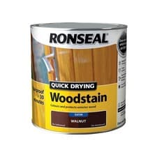 Image of Ronseal Quick Drying Woodstain Satin Deep Mahogany 2.5 litre