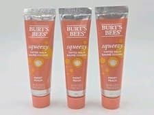 Image of 3 X Burt's Bees 100 % Natural Origin Squeeze Lip Balm - Sweet Peach