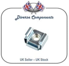 Image of Cage Nut - M6 Zinc Plated Steel for Panel Thickness 1.70-2.60mm