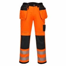 Image of Portwest Hi Vis Holster Work Trouser - Pro PW3 Quality Hi-Viz Yellow or Orange
