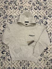 Image of Fear of God Essentials Men's Hoodie Light Oatmeal Size Small BRAND NEW WITH TAGS