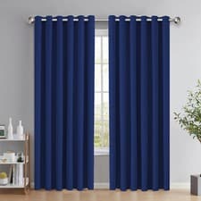 Image of Thermal Blackout Curtains Ready Made Eyelet Ring Top or Pencil Pleat + Tie Backs