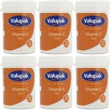 Image of Valupak Vitamin E 100iu 30 Capsules X 6
