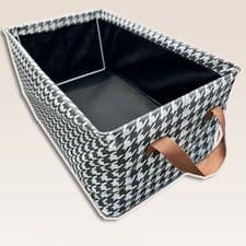 Image of KLYMR 2-Pack Fabric Storage Boxes with Handles, Foldable Grey 47x28x20cm