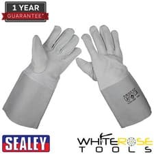 Image of Sealey Welding Gauntlets Pair TIG PPE Safety Gloves