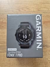 Image of Garmin Fenix 7 Pro Sapphire Solar Carbon Grey DLC Titanium with black band 47mm