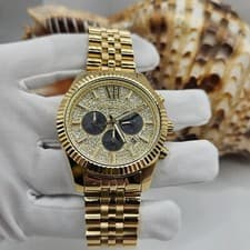Image of MICHAEL KORS MK8494 MEN'S WATCH GOLD STRAP GOLD DIAL GOLD CASE