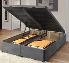Image of Ottoman Storage Bed Divan Bed Soft Plush Velvet Drawers Gas Lift Up Frame Base