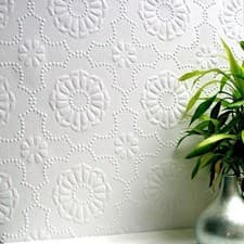 Image of RD0647 Anaglypta Supaglypta Alexander White Textured Paintable Wallpaper