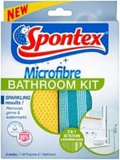 Image of Spontex Microfibre Bathroom Kit (2 Cloths)